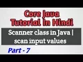 Core Java Tutorial In Hindi Part-7 How to scan User Input Scanner Class In Java