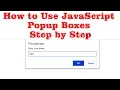 How to Use JavaScript Popup Boxes Step by Step