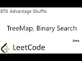 LeetCode 870 Advantage Shuffle TreeMap Binary Search Java