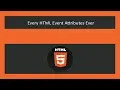 HTML5 event Attributes - onchange Event