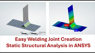 Easy Welding Joint Creation Static Structural Analysis in ANSYS Quick FEA Meshing Step-by-Step
