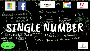 Facebook Amazon s SINGLE NUMBER LeetCode step - by