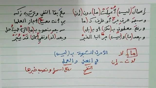 شرح ألفية ابن مالك ٦٩ ما الحجازية العاملة عمل ليس 