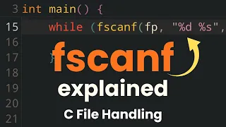 fscanf Function to Read from a File C Programming Language File Handling Tutorial
