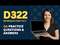 WGU D322 OA - Full Practice Question Bank with Answers