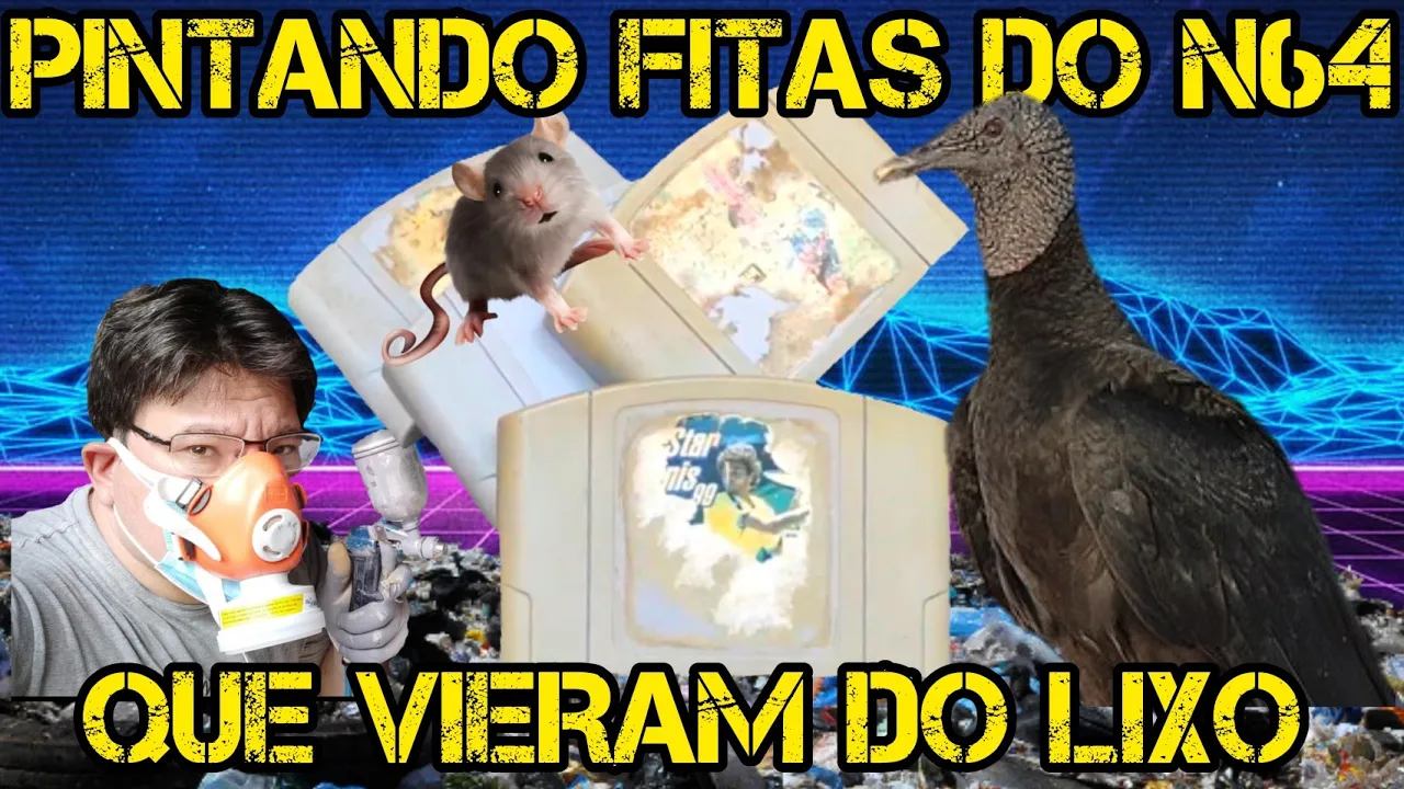 PINTANDO FITAS DO N64 QUE VIERAM DO LIXO !!!