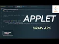 DRAW ARC IN APPLET VSCODE JAVA APPLET PART 5 VUZZARE