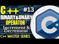 Binary Unary Operator in C Increment Decrement Operators C Tutorial Code Tpoint