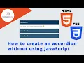 How to create an accordion without using JavaScript