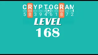 Cryptogram Level 168 Answers Go Answer