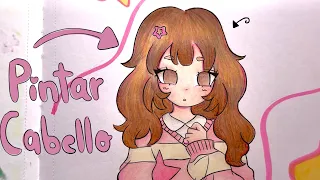 TUTORIAL cómo colorear cabello estilo anime 💗 (con lápices de color)
