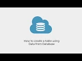 How to create a table using Data from Database