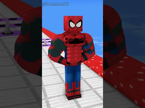 Spider-man Queen run Challenge MINECRAFT - ANIMATION #fypシ #minecraft #shorts