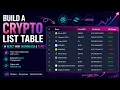 Build a Crypto List Table in React with Tailwind CSS Axios