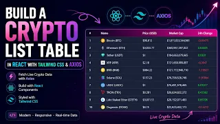Build a Crypto List Table in React with Tailwind CSS Axios