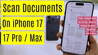 How to Scan Documents on iPhone 17 Pro iPhone 17 Pro Max iOS 26