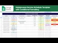 Create a Maintenance Service Schedule Template in Google Sheets w Conditional Formatting