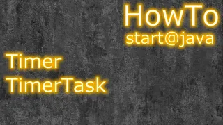 Java Timer TimerTask
