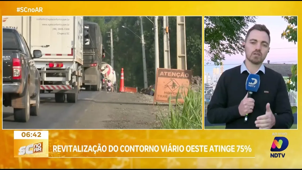 Obras de revitalização do Contorno Viário Oeste em Chapecó estão na reta final