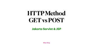 32 HTTP Method GET vs POST