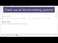 Formatting Options in Microsoft Teams Conversations