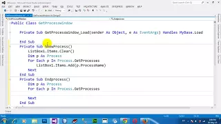How To Make A Simple Task Manager In VB NET 2012