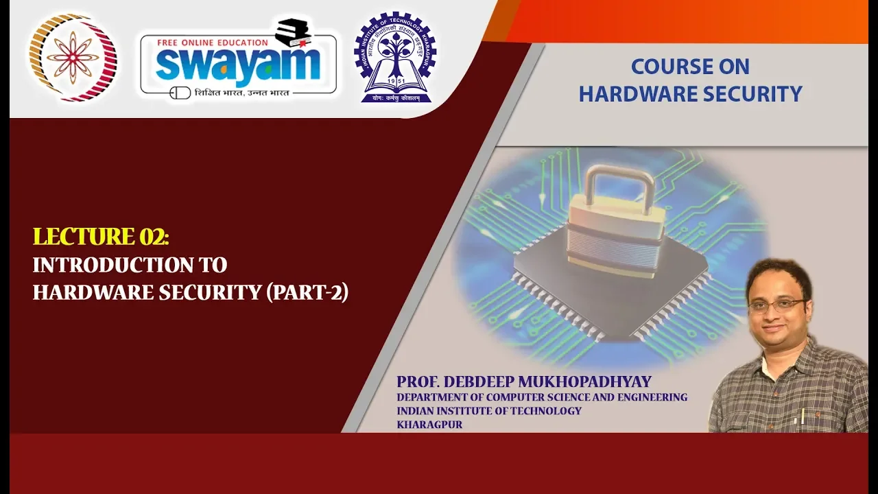 Lecture 02 : Introduction to Hardware Security Part II