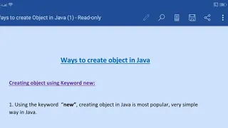 Java Interview Questions Ways to create object in Java Different ways to create object in Java