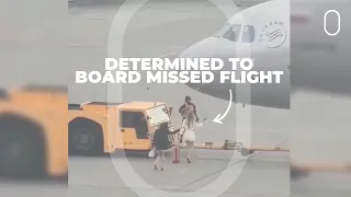 Desperation Entitlement 2 Women Run Onto Tarmac To Catch Missed Flight