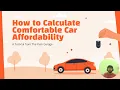 How To Calculate Comfortable Car Affordability