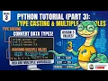 Python Tutorial for Beginners Type Casting Multiple Variables