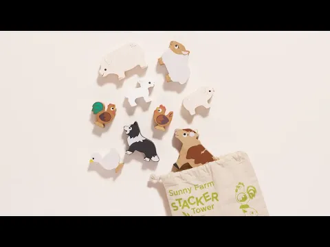 Farmyard Stacking Animals & Bag