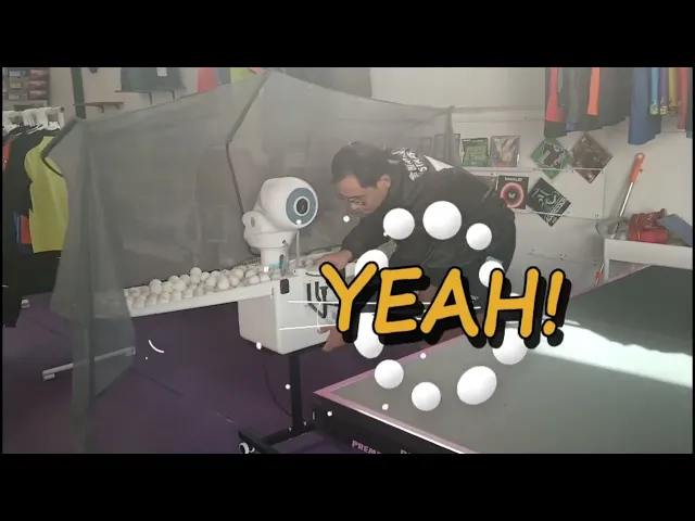 Support wheel for table tennis machine