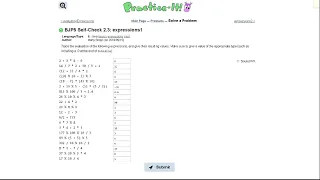 Java Practice-it Primitive Data and Definite Loops Self-Check 2 3 expressions1