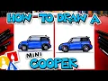 How To Draw A MINI Cooper Easy Step-by-Step Directed Drawing