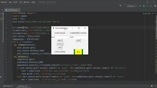 rock paper and scissors with Tkinter python simple coding helpucode