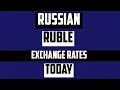 Russian Ruble Currency Exchange Rates Today RUB to USD EUR CAD AUD CHF GBP INR JPY 10 July 2025