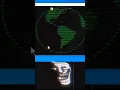 Earth created using ASCII art in Notepad likely on a Windows system