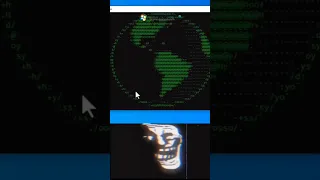 Earth created using ASCII art in Notepad likely on a Windows system