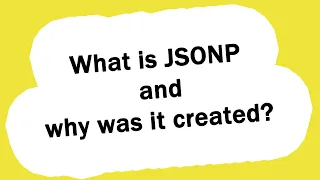 What is JSONP and why was it created