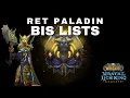 Ret Paladin BiS Lists Pre-raid Phase 1