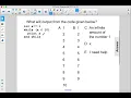 CS Praxis Python Loops Q35