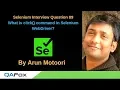 Selenium Interview Question 89 - What is click command in Selenium WebDriver