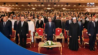 الرئيس السيسي يشهد احتفالية وزارة الأوقاف بالمولد النبوي الشريف في مركز المنارة للمؤتمرات تغطية 