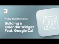 FTW Building a Calendar Widget using FullCalendar js the Google Calendar API