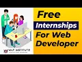 Apply for 6 Months free internship for web developer by Wap Institute