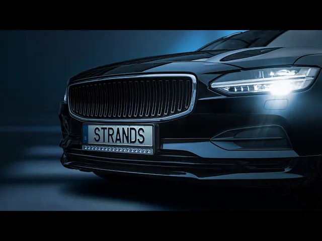 Derīgs TA_9-36V 7800Lm STRANDS(Zviedrija) LED numurzīmes rāmis ar iestrādātu LED bāru, kas spīd līdz 800m, premium kvalitāte, garantija 3 gadi, auksti balta gaisma 5000K
