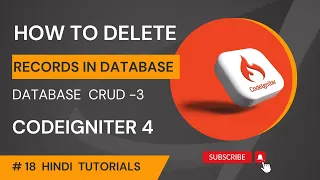 Delete Records In Codeigniter 4
