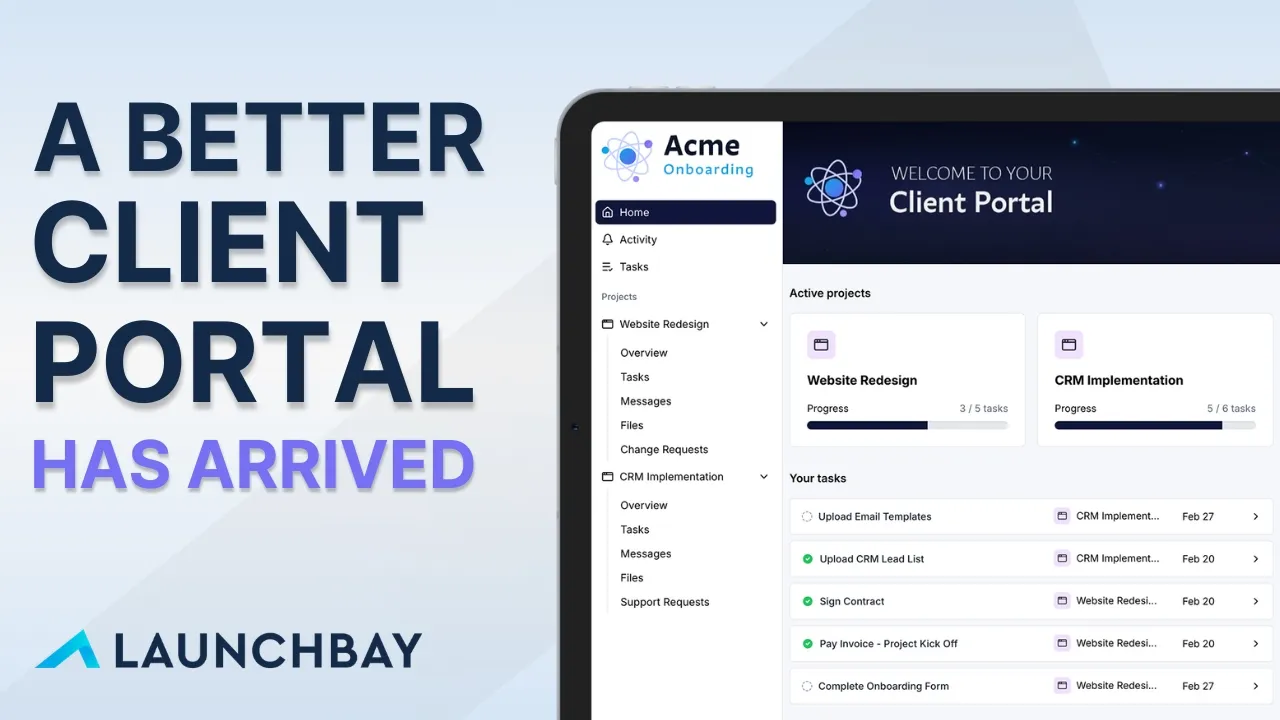 Full Walkthrough: LaunchBay's Redesigned Client Portal Experience