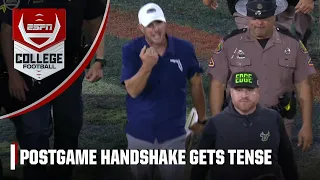 Postgame handshake after USF vs FAU gets a bit heated ESPN College Football